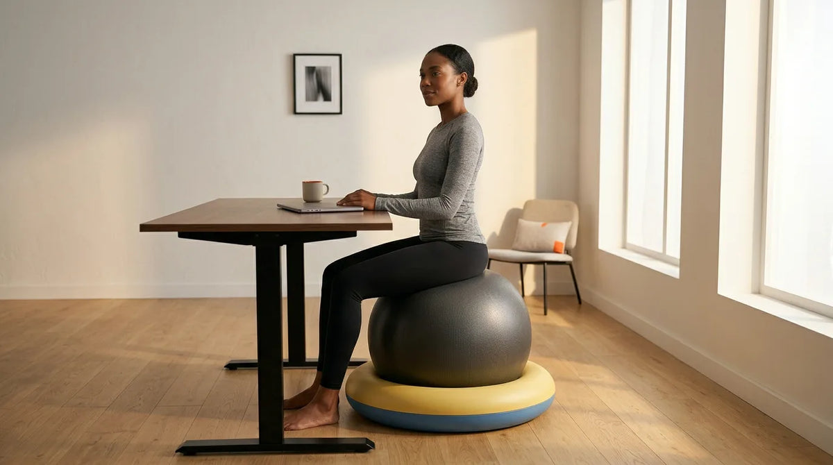 Ring for treningsball – holder sitteballen stødig på plass – produktbilde 2