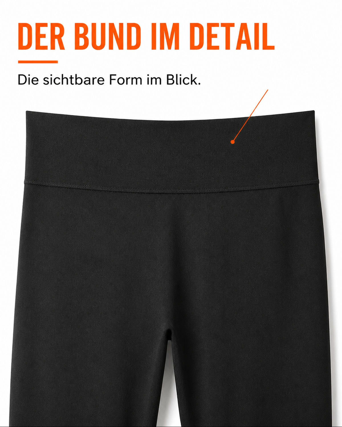 Svarte leggings med fleece på innsiden – produktbilde 4