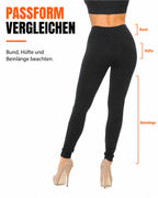 Svarte leggings med fleece på innsiden – produktbilde 6