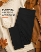 Svarte leggings med fleece på innsiden – produktbilde 10