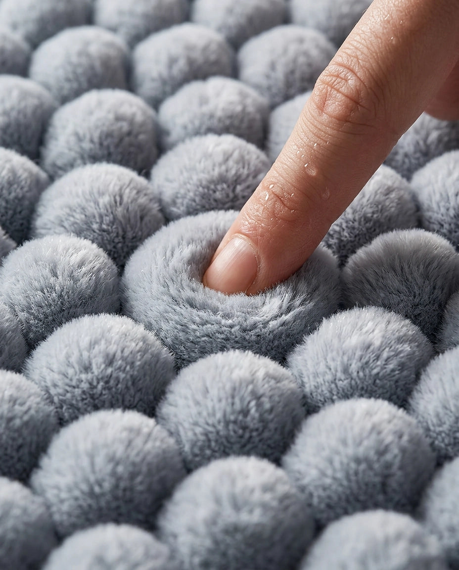 Baderomsmatte i memoryskum – myk, sklisikker og absorberende matte for badet – produktbilde 4