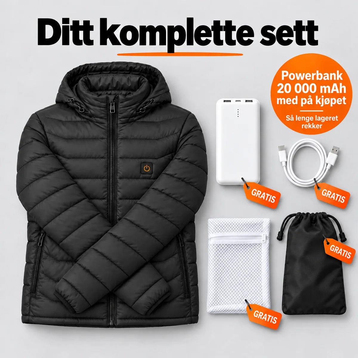 PyreFit Rangor – Vattert varmejakke herre