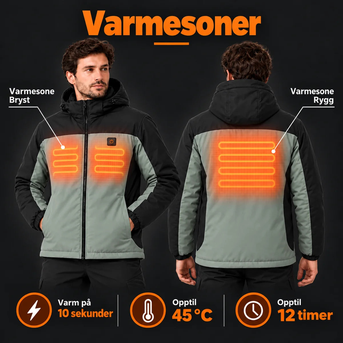 PyreFit Schiefer – Oppvarmet parkas unisex
