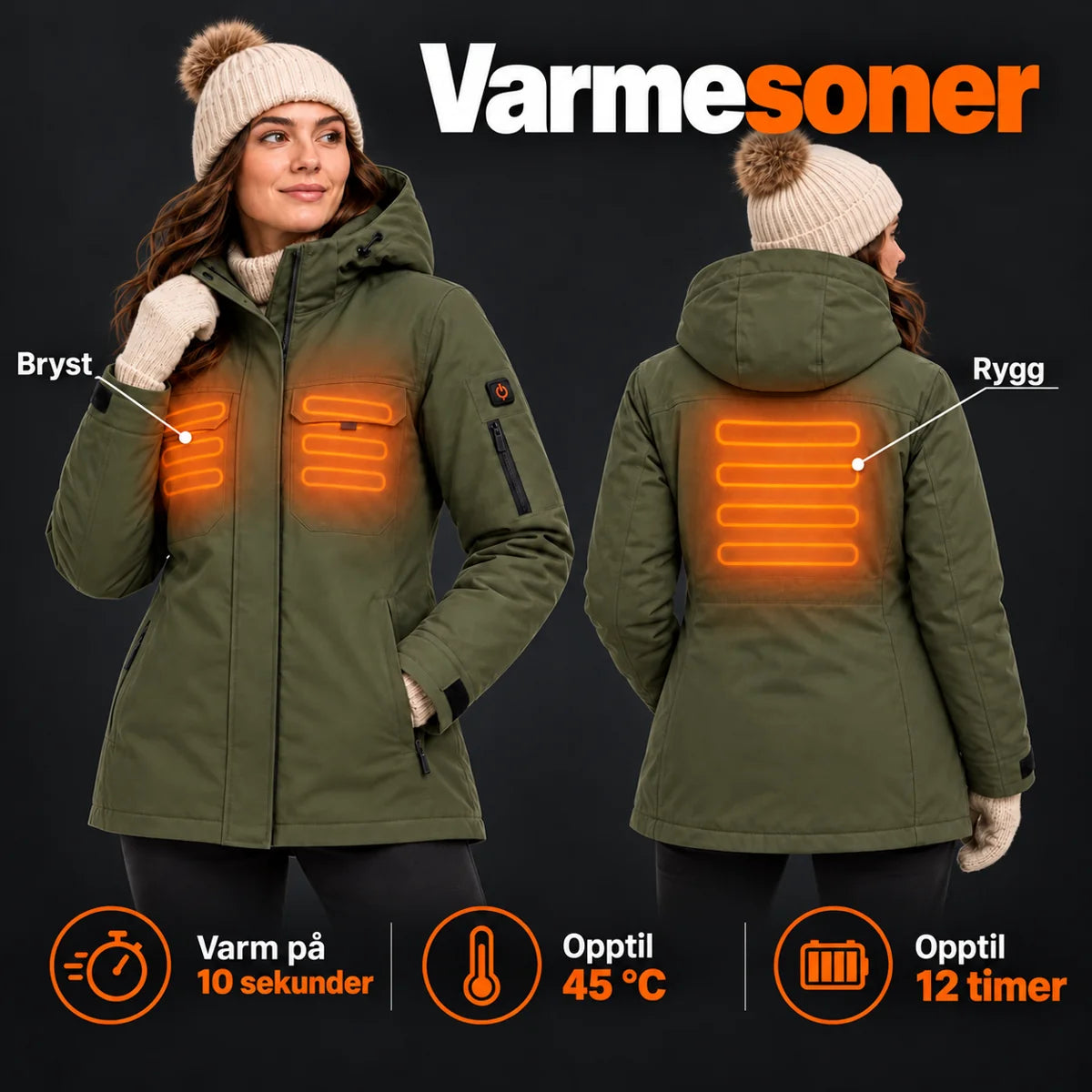 PyreFit Terrano – Oppvarmet parkas dame