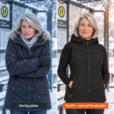 Sammenligning: vanlig vinterjakke og Transitor med varme