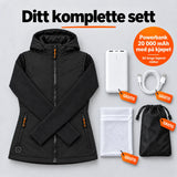 Komplett sett: Transitor, powerbank 20 000 mAh, ladekabel, vaskepose og veske