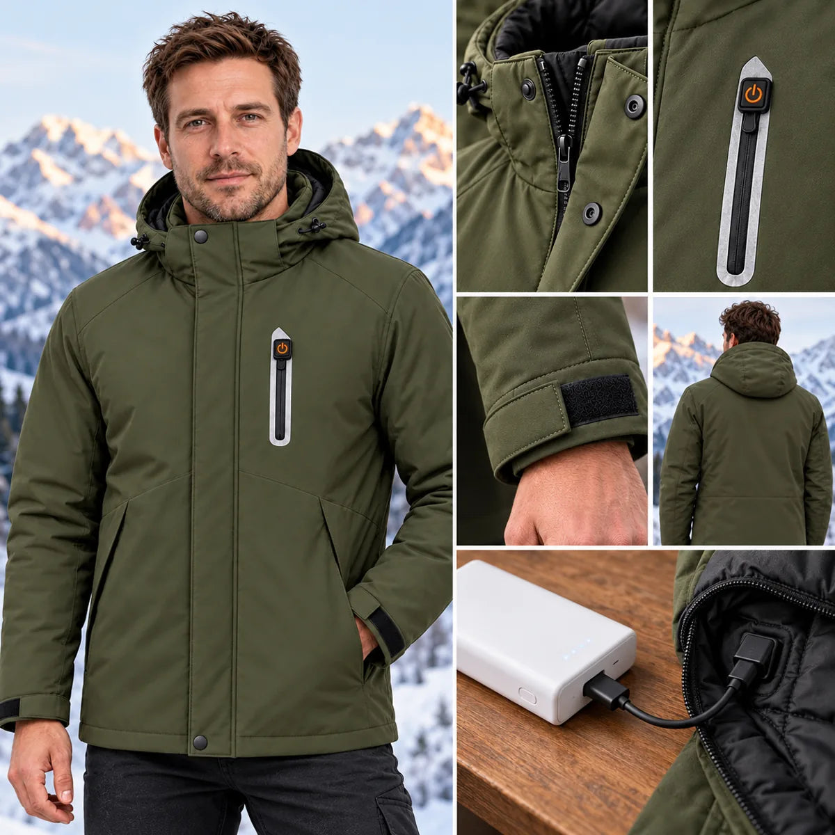 PyreFit Calvero – Oppvarmet parkas herre