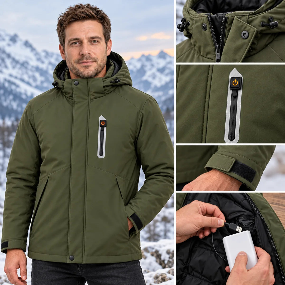 PyreFit Calvero – Oppvarmet parkas herre