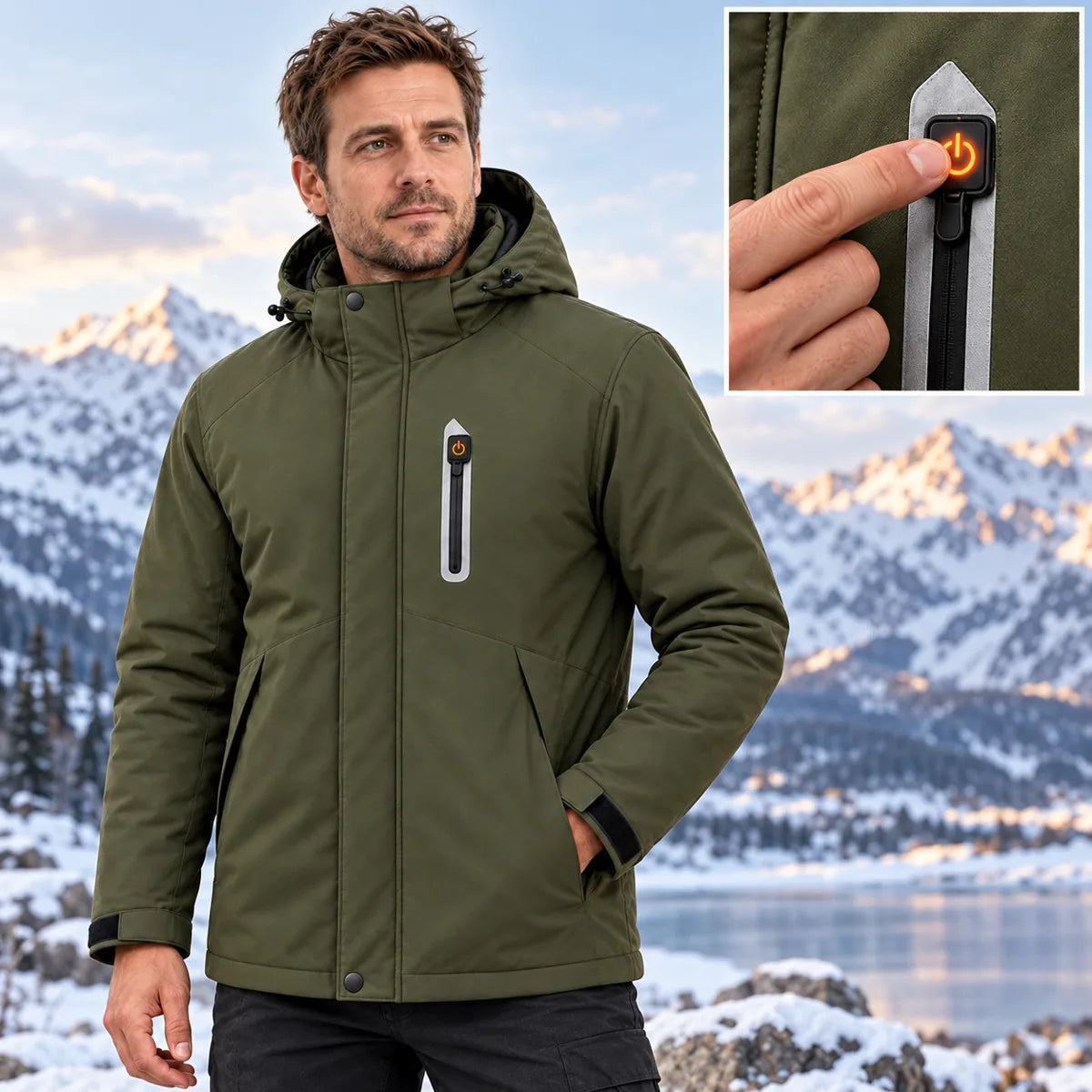PyreFit Calvero – Oppvarmet parkas herre