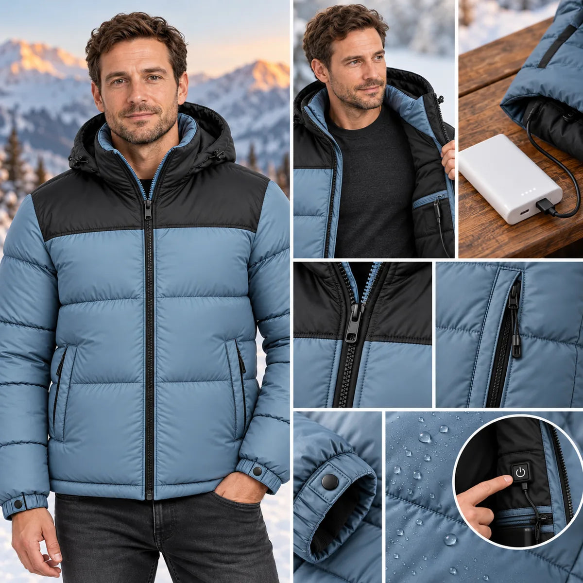 PyreFit Gletor – Vattert varmejakke unisex
