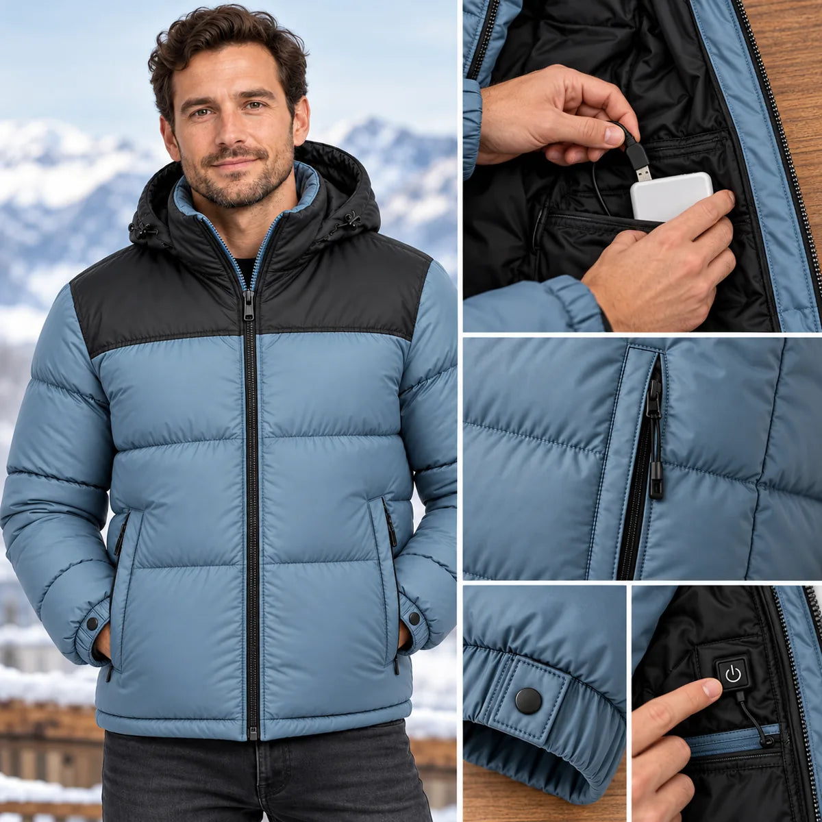 PyreFit Gletor – Vattert varmejakke unisex
