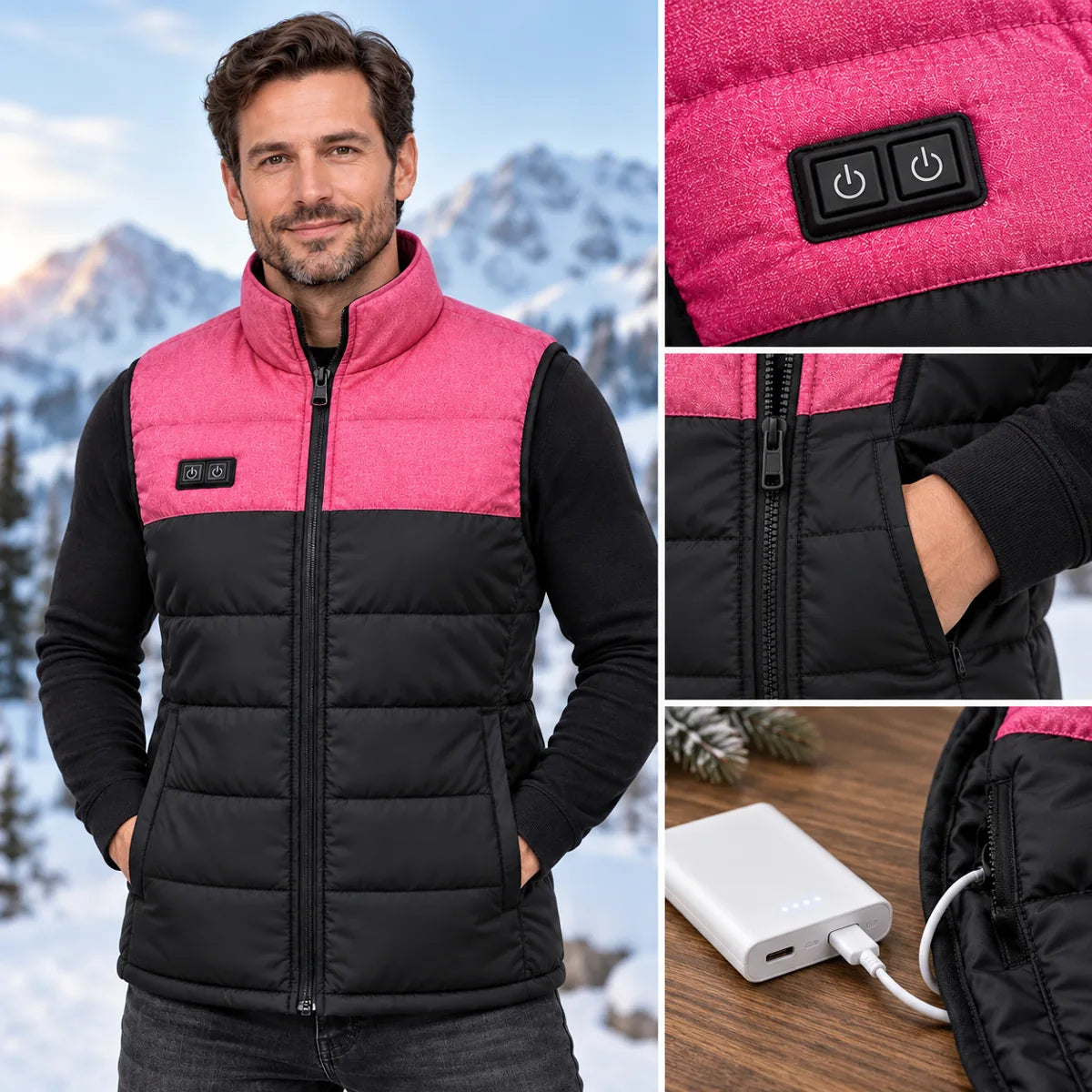 PyreFit Rundor – Vattert varmevest unisex