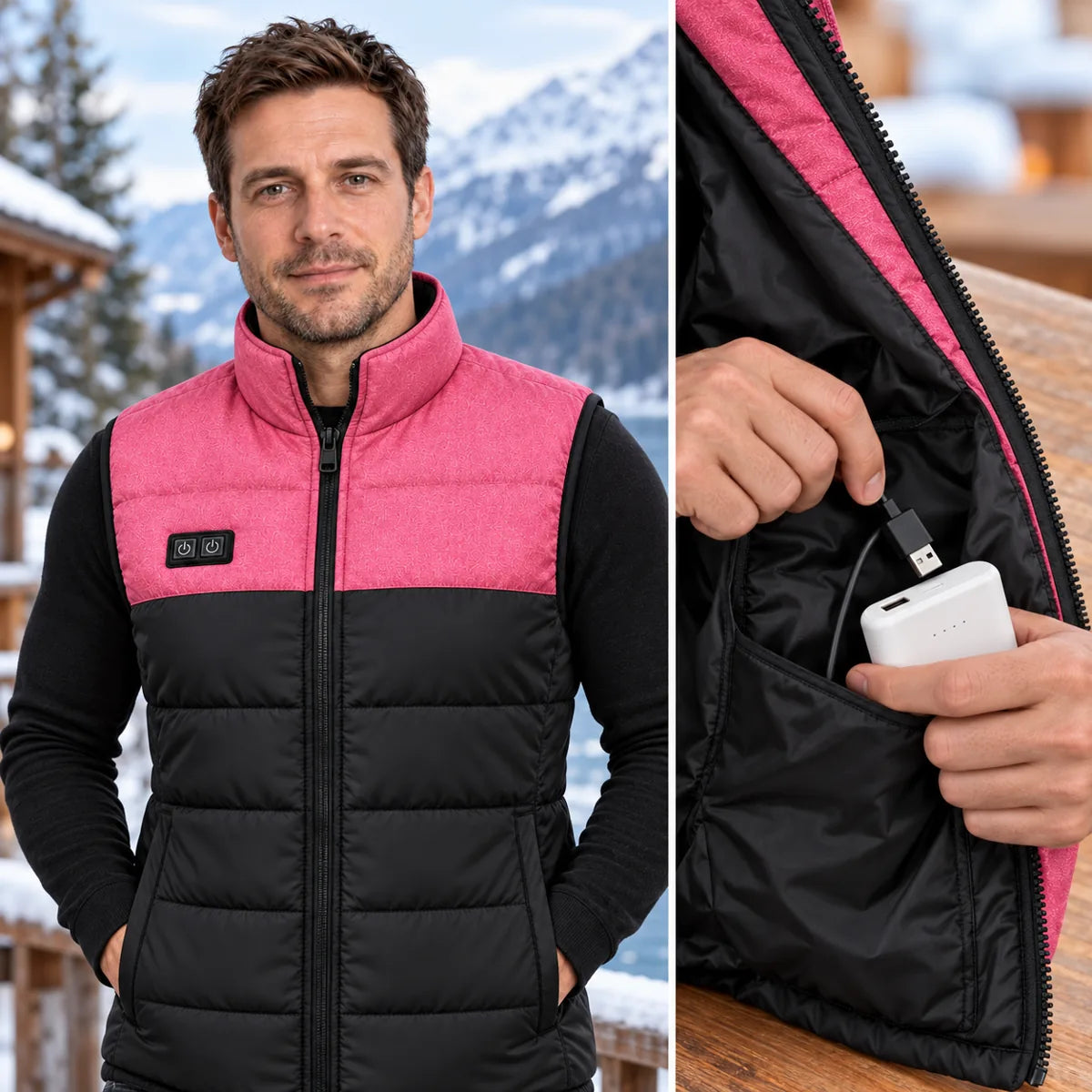 PyreFit Rundor – Vattert varmevest unisex