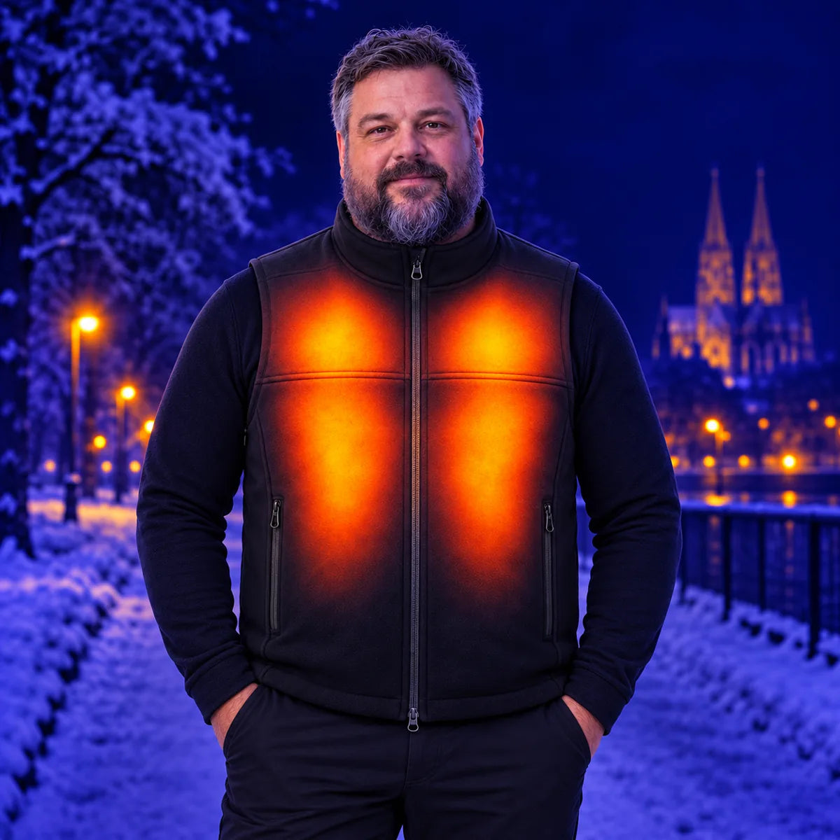 PyreFit Tarnor – Varmevest unisex med justerbar vidde