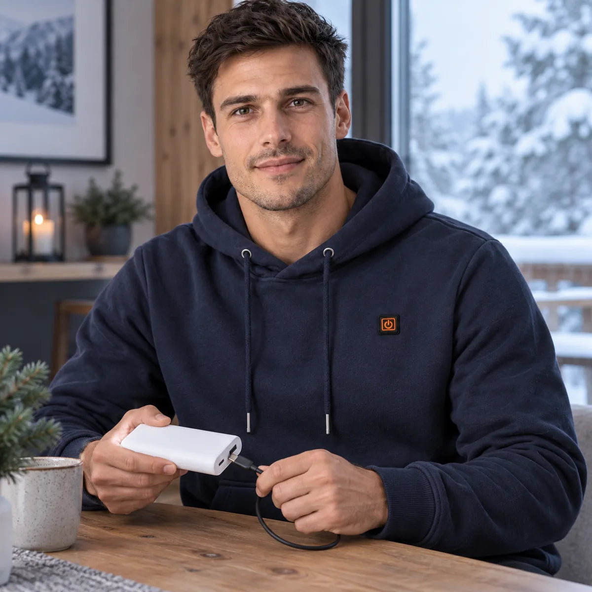 PyreFit Zippa – Oppvarmet hettegenser herre