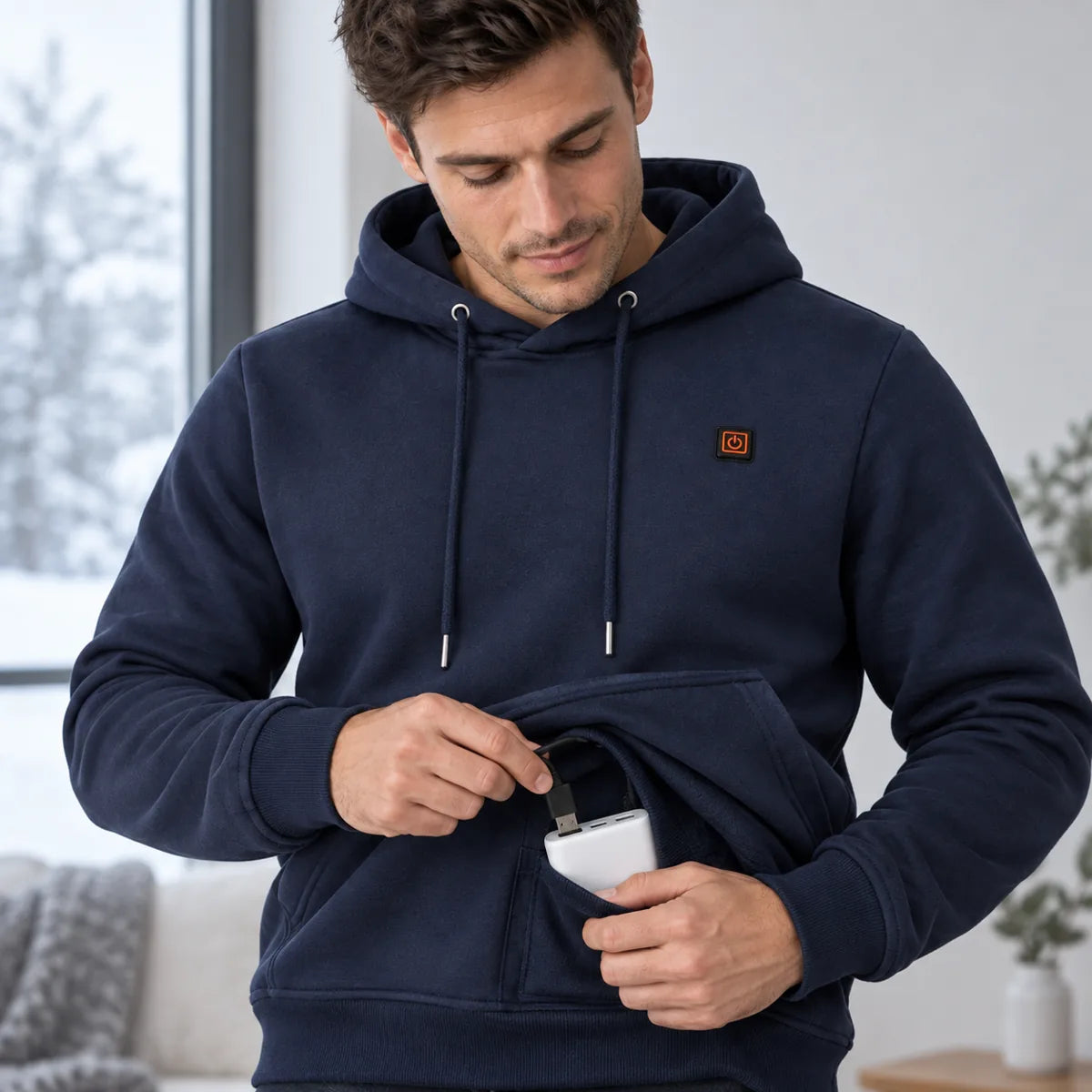 PyreFit Zippa – Oppvarmet hettegenser herre