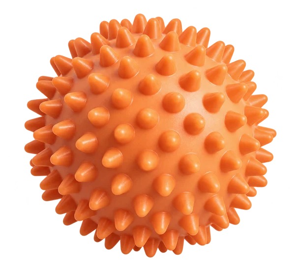 Oransje massasjeball med knotter
