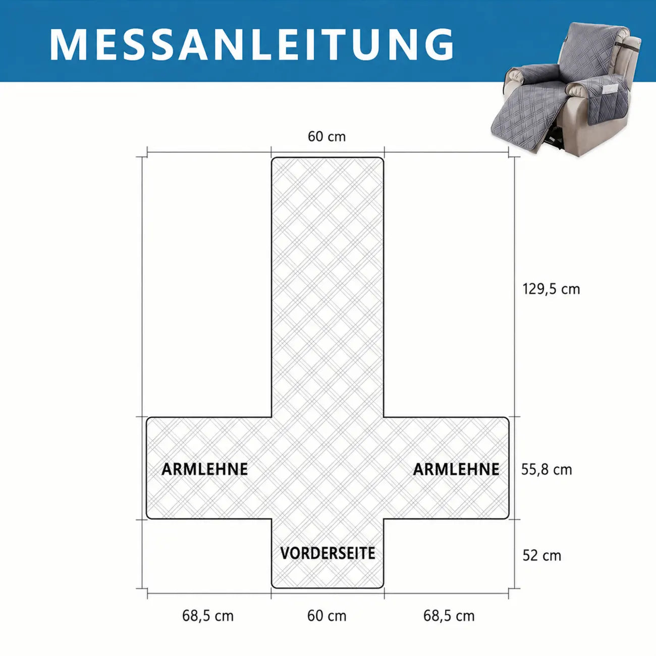 Mål på lenestoltrekket