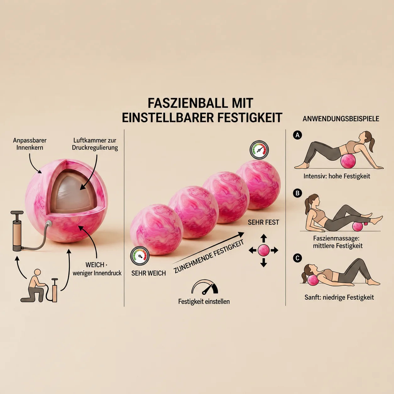 Design med justerbar fasthet